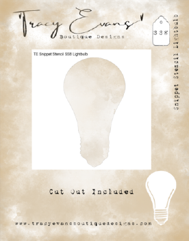 Tracy Evans Mask Stencil lIghtbulb SS008