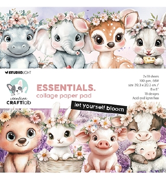 Studio Light Collage Paper Pad Let Yourself Bloom CCL-ES-CPP361*