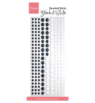 Marianne Design Enamel Dots - Black / White PL4537
