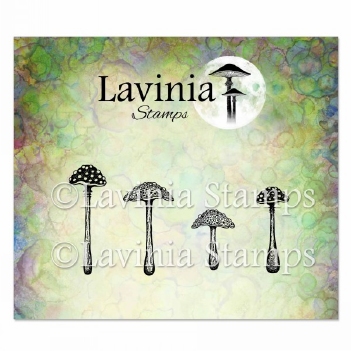 Lavinia Clear Stamp Purple Cap Mushrooms LAV974