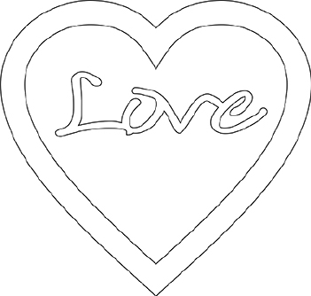 Card-Io Mask Stencil Framed Heart STFR-02