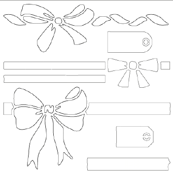 Card-Io Mask Stencil Bows and Borders STBO-01
