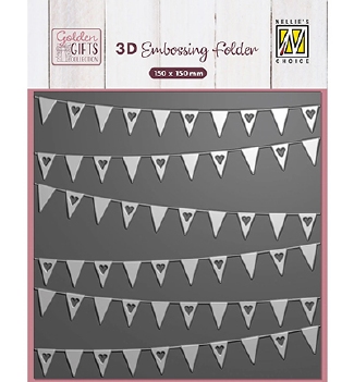 Nellie Snellen 3D Embossing Folder Banners EF3D117