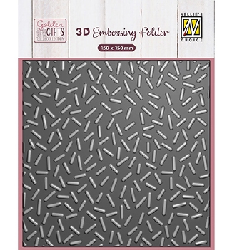 Nellie Snellen 3D Embossing Folder Confetti Sprinkles EF3D116