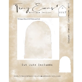 Tracy Evans Mask Stencil Distressed Arch SS017