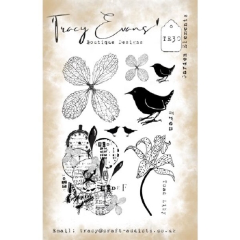 Tracy Evans Clear Stamp Garden Elements TE030