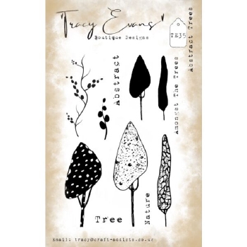 Tracy Evans Clear Stamp Abstract Trees TE035