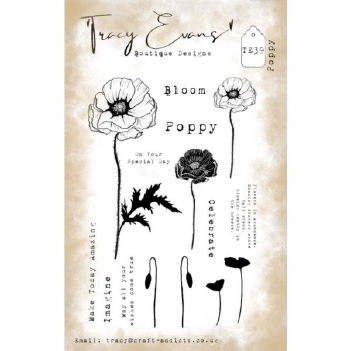 Tracy Evans Clear Stamp Poppy TE039