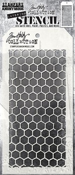 Stampers Anonymous Layering Stencil Honeycomb THS005