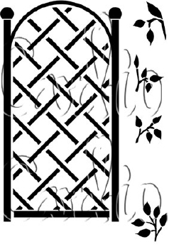 Card-io Clear Stamp Tall Trellis CCSTTAL-02
