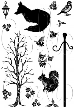 Card-io Clear Stamp Blossom and Bees CCSTBLO-02