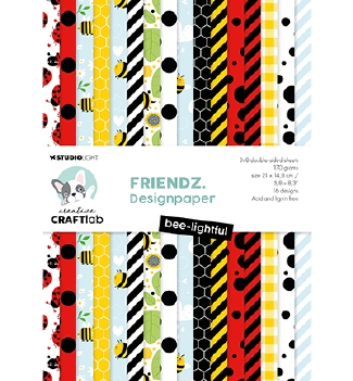 Craftlab Designpapier Bee-Lightful CCL-FR-DPP317