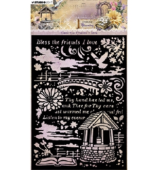 Studio Light Mask Stencil Bless the Friends I Love JMA-GB-MASK342