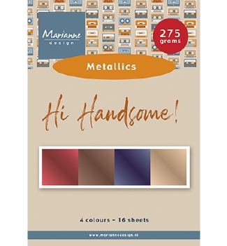 Marianne Design Paper Set Hi Handsome Metallics PK9210