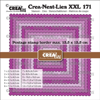 Crea-Nest-Lies set Snijmal Square Postage Border CLNestXXL171