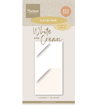 Marianne Design Paper Cardstock White & Cream PK9211