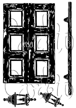 Card-io Clear Stamp Worn Window CCSTWOR-03