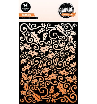 Studio Light Mask Stencil Grunge Holly Swirl SL-GR-MASK349
