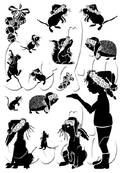 Card-io Clear Stamp Party Animals CCSTPAR-02