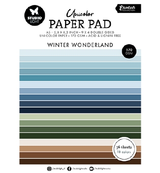 Studio Light Paper Pad Winter Wonderland UNICOLOR SL-ES-UPP341
