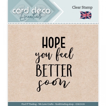 Card Deco Clear Stamp Hope you feel better soon CDECS133