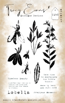 Tracy Evans Clear Stamp Lobelia TE046