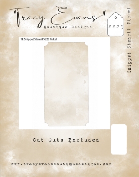 Tracy Evans Mask Stencil Ticket SS025