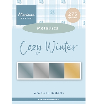 Marianne Design Paper Set Cozy Winter Metallics PK9214