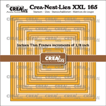 Crea-Nest-Lies set Snijmal Inchies Squares Thin Frames CLNestXXL165