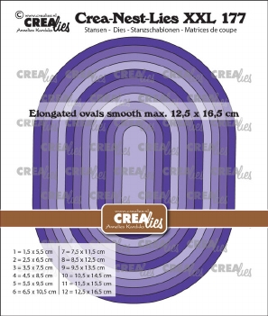 Crea-Nest-Lies set Snijmal Elongated Oval Smooth CLNestXXL177