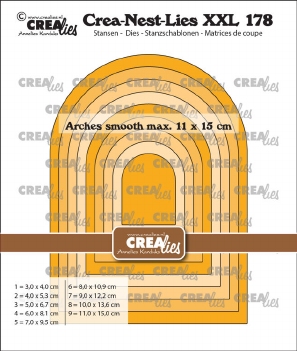 Crea-Nest-Lies set Snijmal Arches Smooth CLNestXXL178