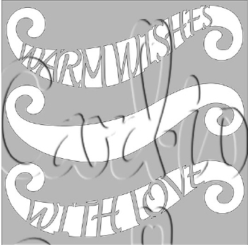 Card-Io Mask Stencil Scroll Sentiments STSCR-01