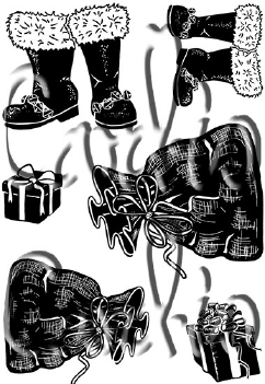 Card-io Clear Stamp Bags 'n' Boots CCSTBAG-01