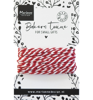 Marianne Design Bakers Twine Red/White CA3213
