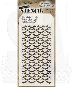 Stampers Anonymous Layering Stencil Batground THS046
