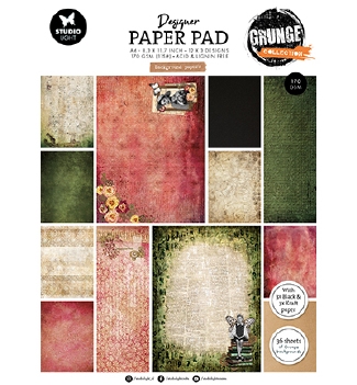 Studio Light Designer Paper Pad Grunge SL-GR-DPP400