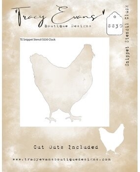 Tracy Evans Mask Stencil Cluck SS030