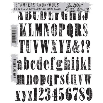 Stampers Anonymous Cling Stamp Worn Text CMS156