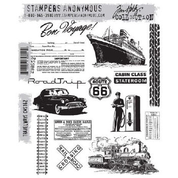 Stampers Anonymous Cling Stamp Travel Ways CMS162