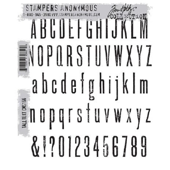 Stampers Anonymous Cling Stamp Tall Text CMS166