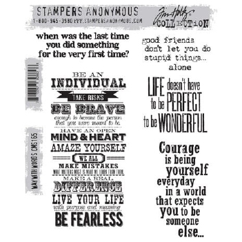 Stampers Anonymous Cling Stamp Way with Words CMS165
