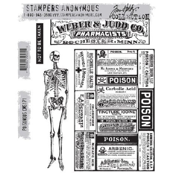 Stampers Anonymous Cling Stamp Poisonous CMS171