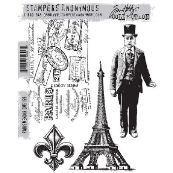 Stampers Anonymous Cling Stamp Paris Memoir CMS159