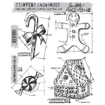 Stampers Anonymous Cling Stamp Blueprint 3   CMS169