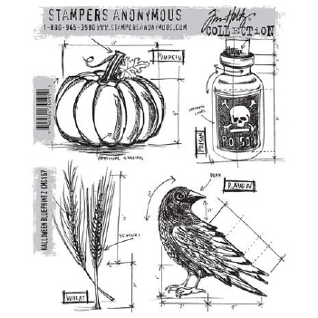 Stampers Anonymous Cling Stamp Blueprint 2   CMS167