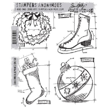 Stampers Anonymous Cling Stamp Blueprint 2   CMS168