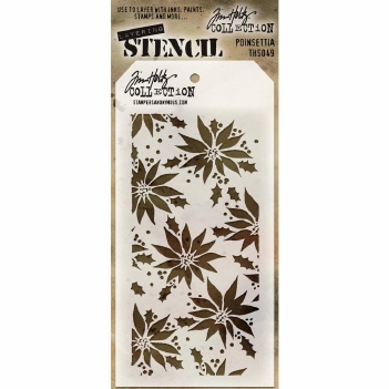 Stampers Anonymous Layering Stencil Poinsettia THS049