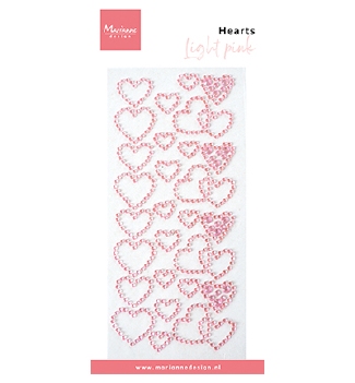 Marianne Design Zelfklevende Rhine Stones Heart Light Pink CA3222