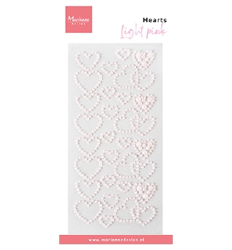 Marianne Design Zelfklevende Pearls Heart Light Pink CA3220