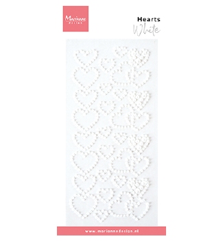 Marianne Design Zelfklevende Pearls Heart White CA3219
